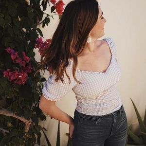 Puff Sleeve Crop Top